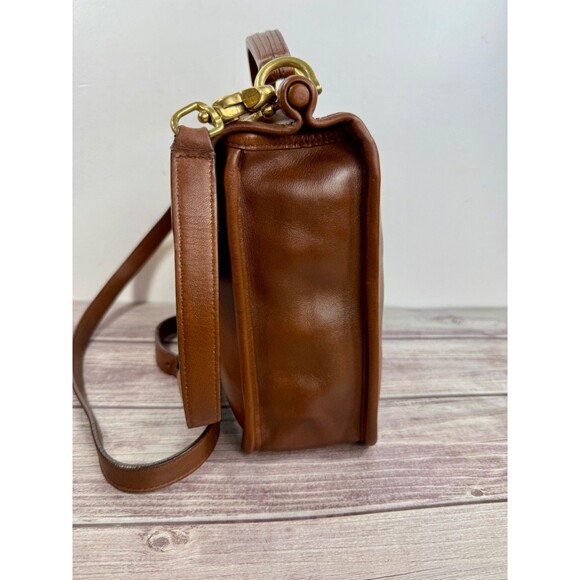 Vintage COACH Willis #9927 Brown Leather Crossbody HandBag Beautiful Condition - Picture 5 of 17
